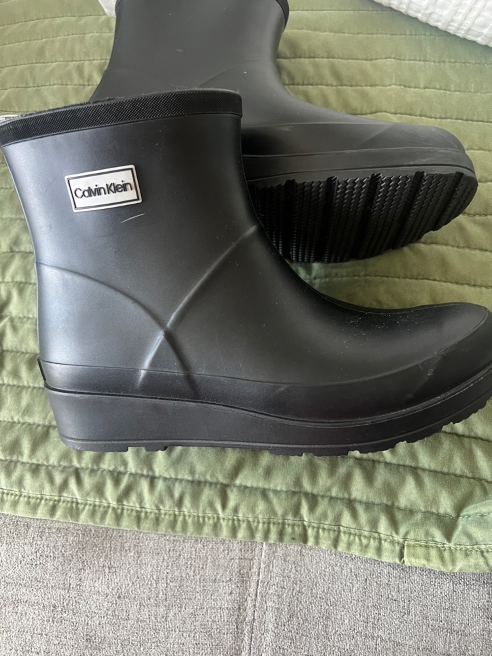 Calvin Klein Women's Black Rain Ankle Boots